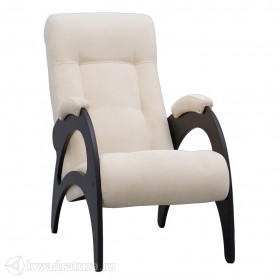 Кресло для отдыха Неаполь Модель 9 без лозы (Венге-эмаль/Ткань Ваниль Verona Vanilla) в Диксоне - dikson.katalogmebeli.com | фото