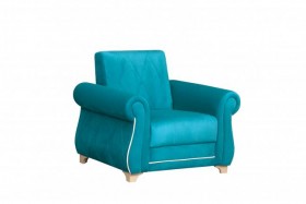 Кресло для отдыха "Порто" (велюр киви бирюза / микровельвет крем) в Диксоне - dikson.katalogmebeli.com | фото