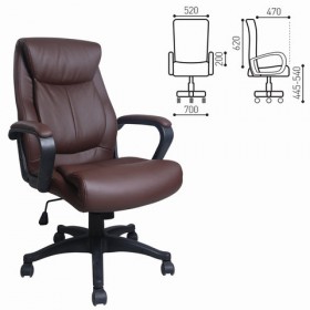 Кресло офисное BRABIX Enter EX-511 (коричневый) в Диксоне - dikson.katalogmebeli.com | фото
