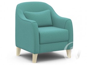 Кресло отдыха Комфорт-4 (бесцветный лак/CANDY AQUVAMARINE) в Диксоне - dikson.katalogmebeli.com | фото