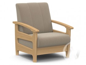 Кресло для отдыха Омега (бук лак/CATANIA LATTE) в Диксоне - dikson.katalogmebeli.com | фото