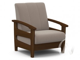 Кресло для отдыха Омега (орех лак/CATANIA COCOA) в Диксоне - dikson.katalogmebeli.com | фото