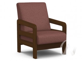 Кресло отдыха Вега-34 (орех лак/UNO BERRY) в Диксоне - dikson.katalogmebeli.com | фото