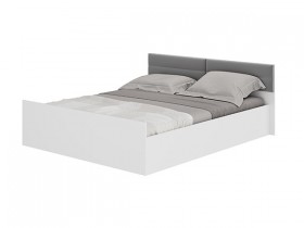 Кровать 1,6 КР-18 Спальня Фьюжн (белый/белый) в Диксоне - dikson.katalogmebeli.com | фото