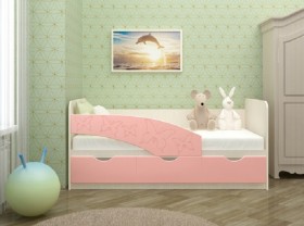 Кровать Бабочки 1,6м (Розовый металлик) в Диксоне - dikson.katalogmebeli.com | фото