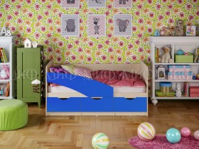 Кровать Бабочки 2,0м (Синий матовый) в Диксоне - dikson.katalogmebeli.com | фото