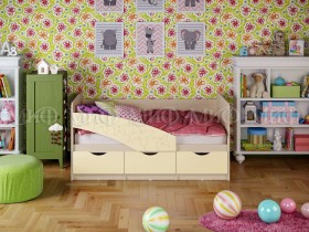 Кровать Бабочки 2,0м (Ваниль матовый) в Диксоне - dikson.katalogmebeli.com | фото