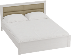 Кровать Элана 1400 с основанием Бодега белая в Диксоне - dikson.katalogmebeli.com | фото