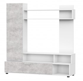 Мебель для гостиной "МГС 9" Белый / Цемент светлый в Диксоне - dikson.katalogmebeli.com | фото